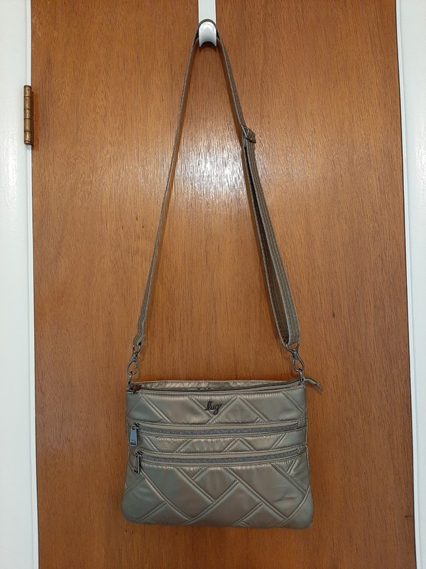 Lug Dazzle Metallic Olive Green Crossbody Purse Convertible Adjustable Strap Bag gallery