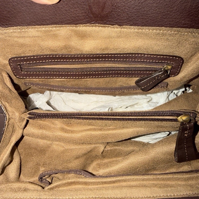 Cole Haan Brown Satchel Top Handle Bag w/ Gold Hardware, Zip, Medium gallery