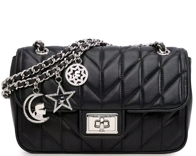 Karl Lagerfeld Paris Agyness Shoulder Bag With Charm Detail