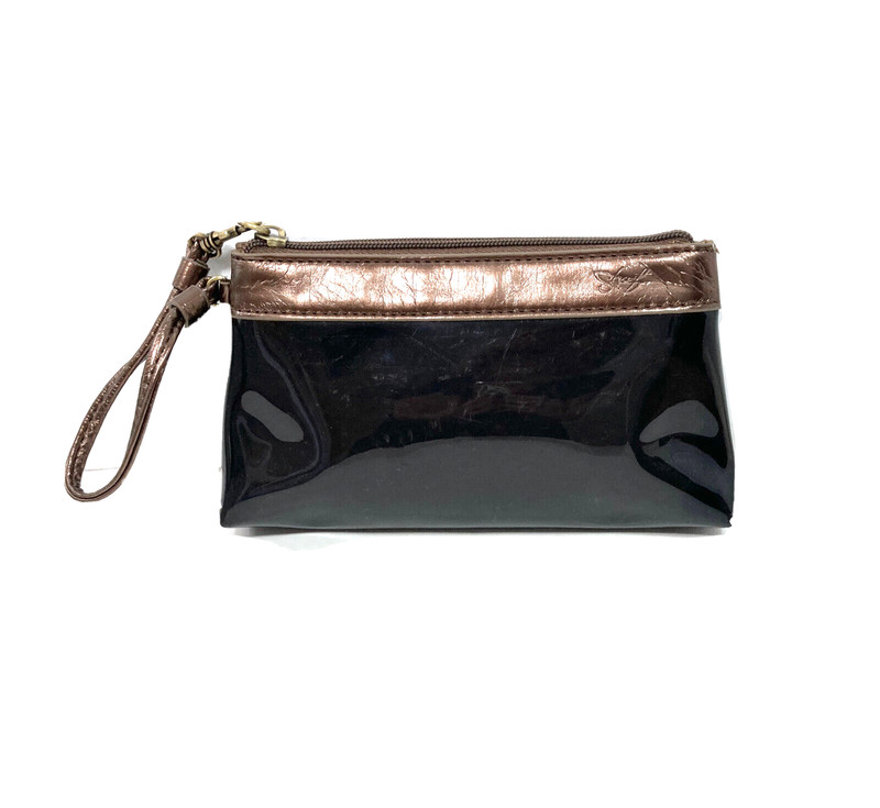 SHARIF BLACK OPAQUE VINYL WRISTLET WITH COPPERY TRIM