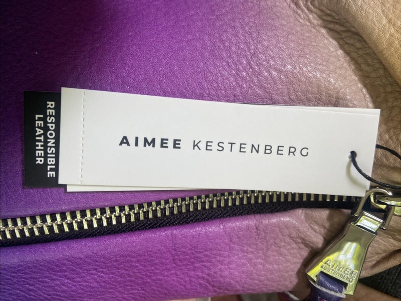 NWT Aimee Kestenberg Milan Bum Bag Leather Island Ombre Rainbow Retails for $128 gallery