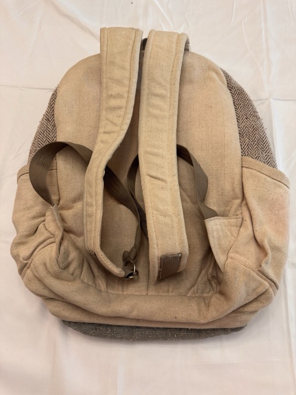 Himalayan Hemp THC Free Backpack Computer Bag Made In Nepal Excellent Condition gallery