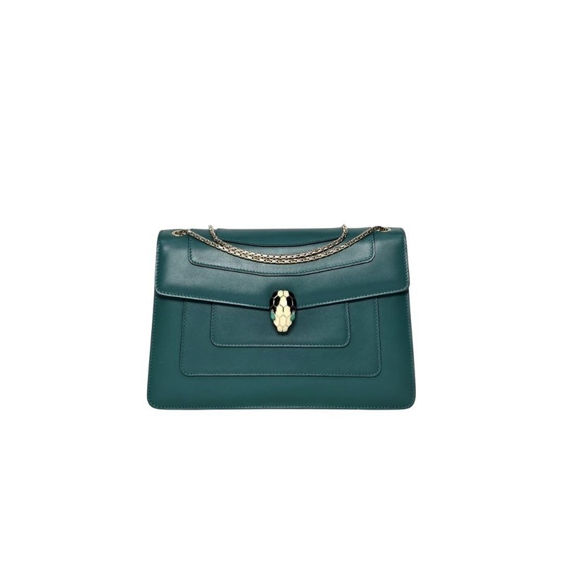Bvlgari Serpenti Forever Green GHW Shoulder Bag 27x17x5cm SN: 2939825Y