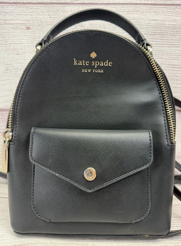 Kate Spade Schuyler Mini Black Saffiano PVC Leather Backpack Excellent