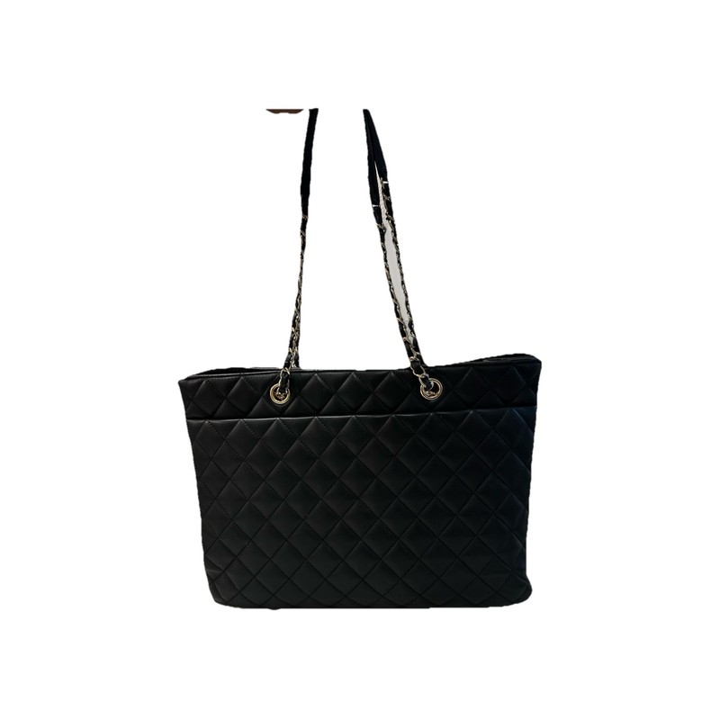 Caviar Quilted Large Shopping Tote Black gallery