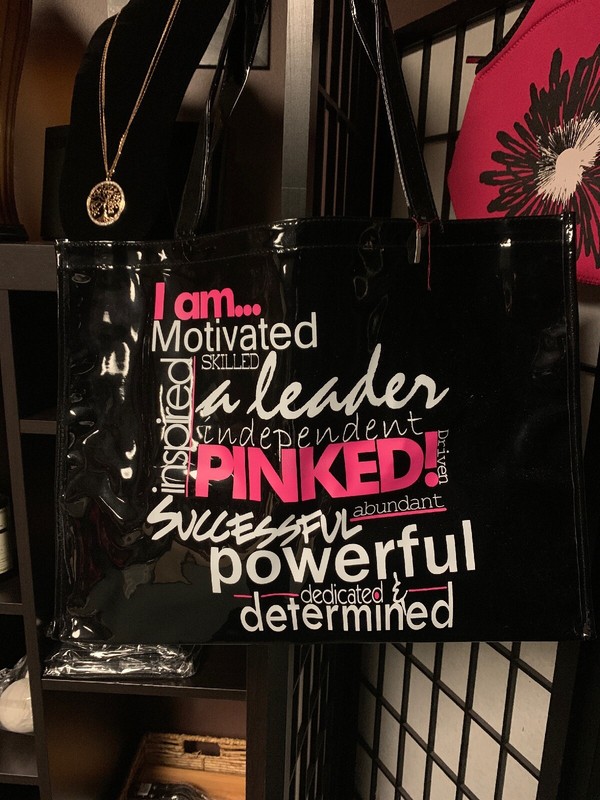 Motivational Tote Bag. Patent Leather. 14 Inches X 17Inches X 3inches