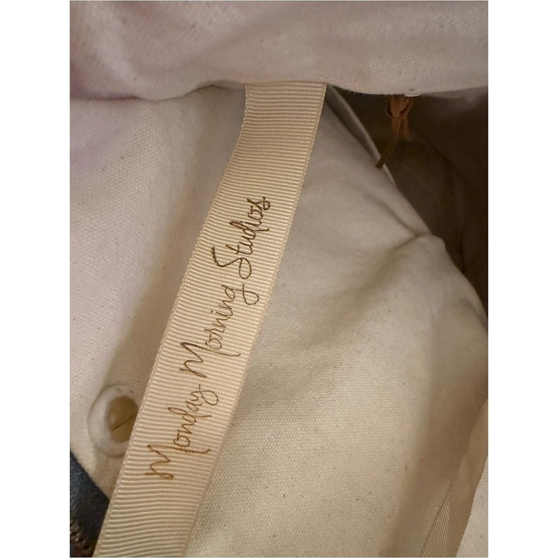 Monday Morning Studios Waxed Canvas Foldover Tote in Grey gallery