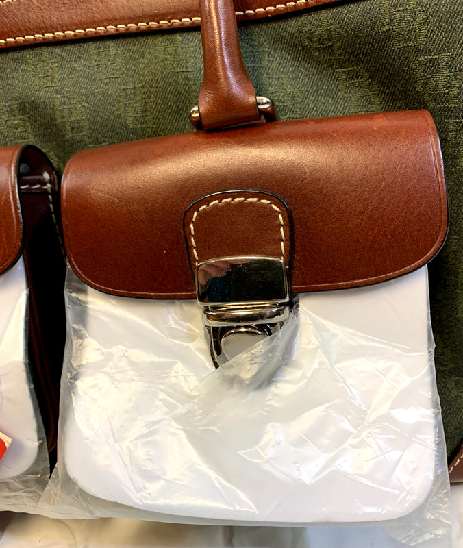 DOONEY BOURKE ~ Signature Double Pocket Tote HP65C HT Hunter Colored Fabric NWT gallery