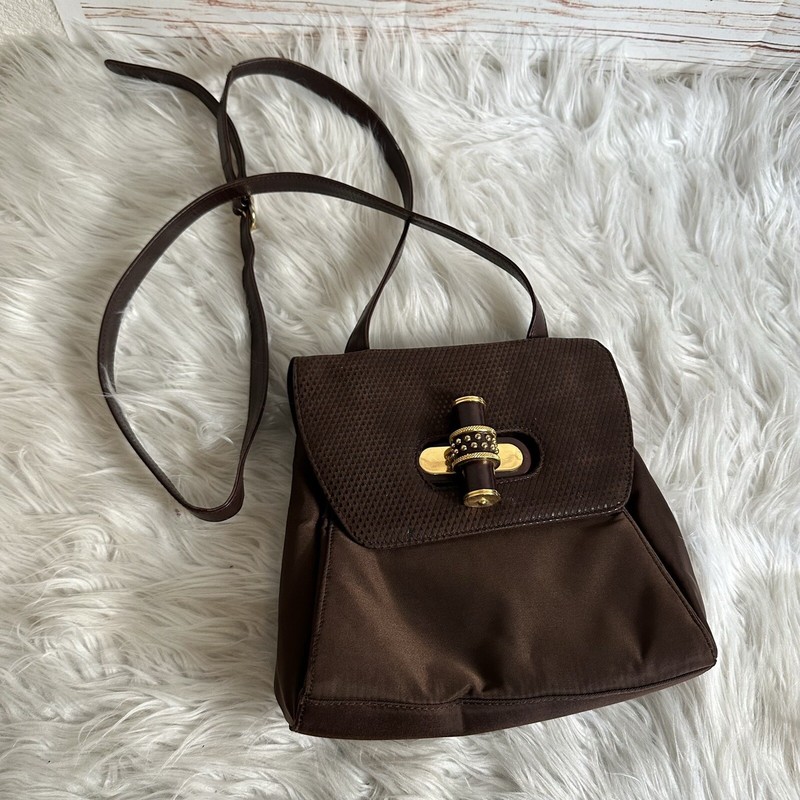VINTAGE RODO CROSSBODY SHOULDER BAG PURSE BROWN please see all photos