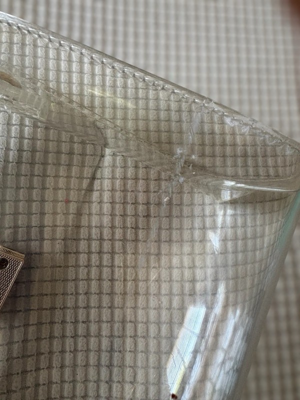 Clear Transparent Crossbody Bag PVC Mix Metal Adjustable Strap 7.25 Inch gallery
