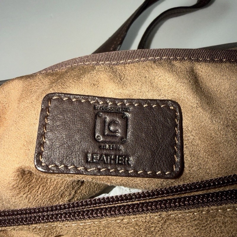 Cole Haan Brown Satchel Top Handle Bag w/ Gold Hardware, Zip, Medium gallery