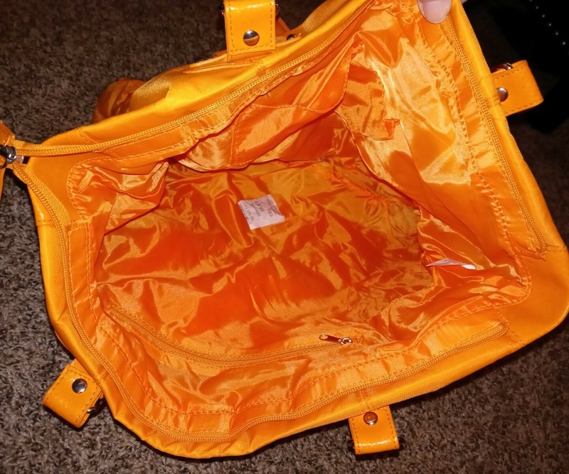 NWT ORANGE NYLON LARGE TRAVEL TOTE BAG BY EXHILARATION gallery