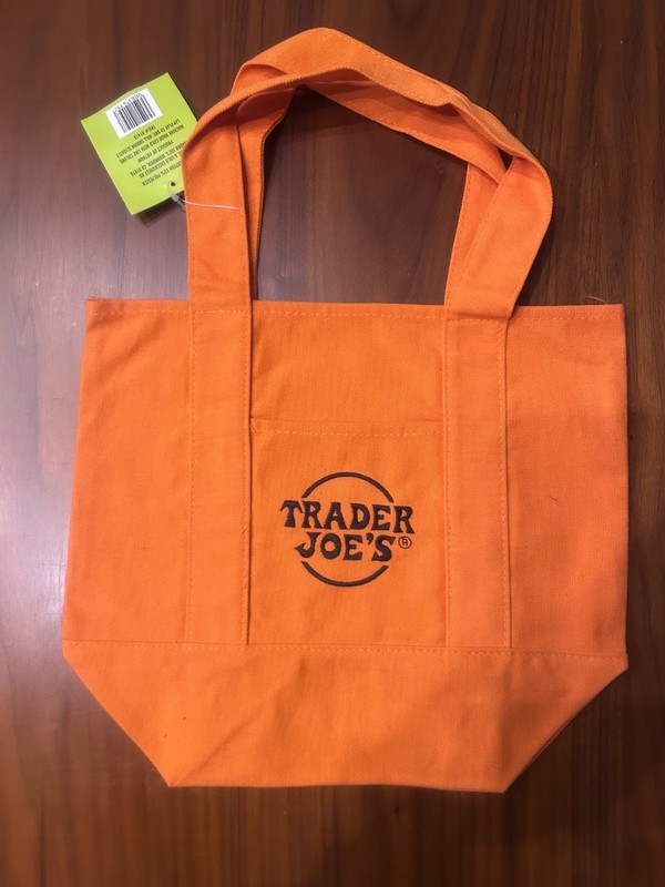 Orange Trader Joe’s Mini Canvas Trick or Treat Tote Bag