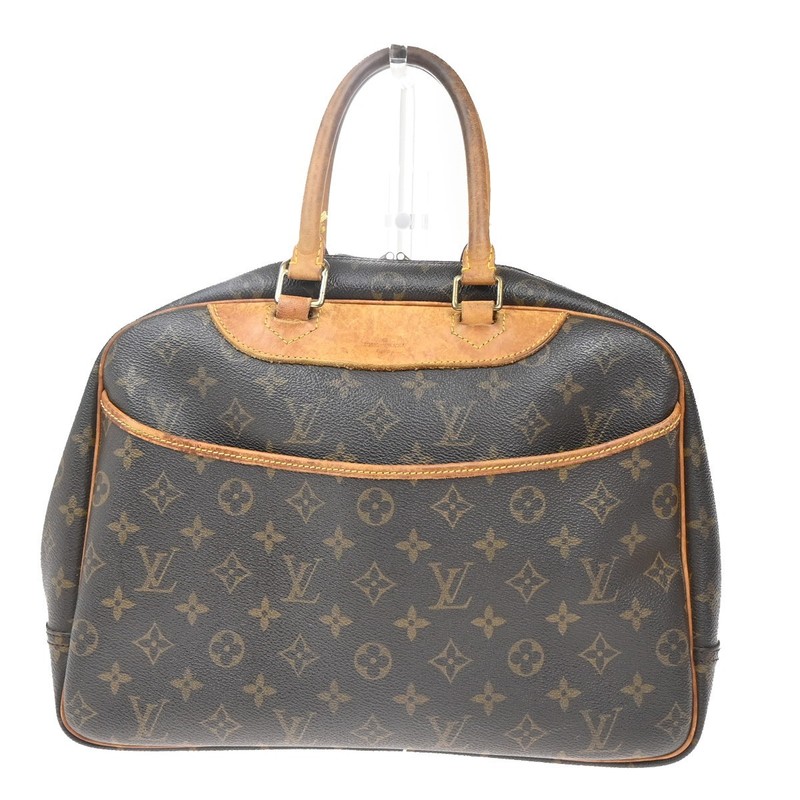 LOUIS VUITTON LV Logo Deauville Hand Bag Monogram Leather Brown M47270 36KP401