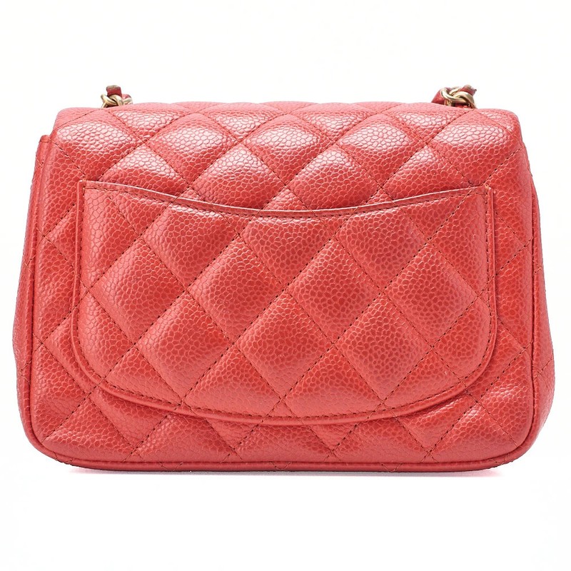 Chanel Chain Shoulder Bag Mini Matelasse 17cm Red r0_0614 gallery