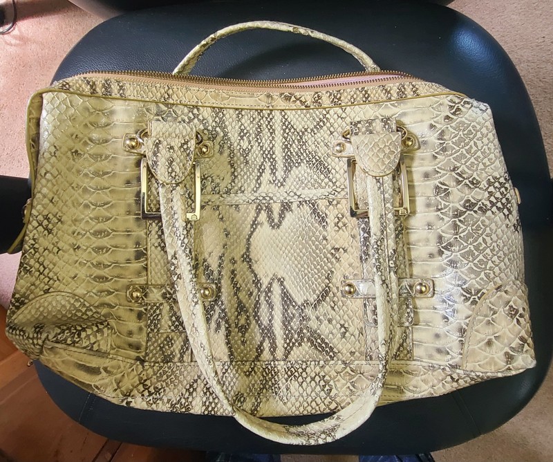 kathy van zeeland Python Pattern purse