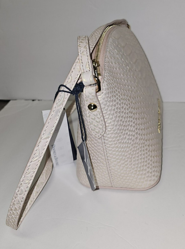 Dooney and Bourke Caldwell Blush Pink Embossed Leather Domed Crossbody Bag NWT gallery