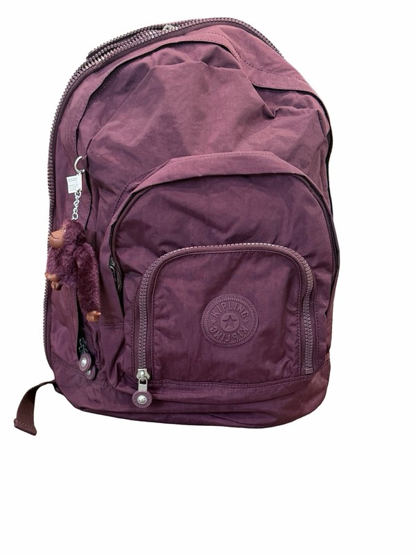 NWT $134 Kipling Harper Nylon Backpack Expandable Dark Plum BP4414