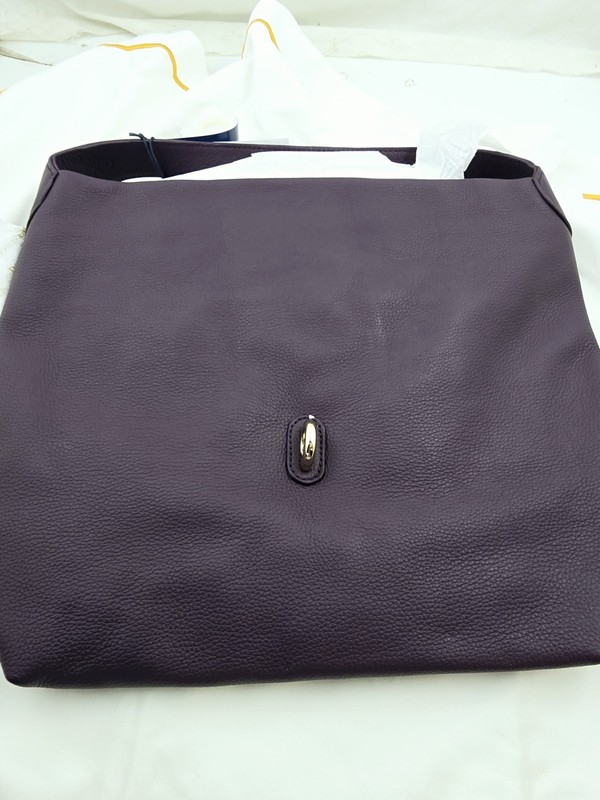 Dooney & Bourke Logo Lock Shoulder Bag Plum Wine Retail $328 gallery