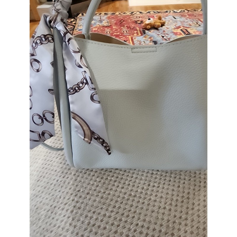 Foxs Adorable Baby Blue Faux Leather Crossbody Elegant Clutch/Purse/Bag