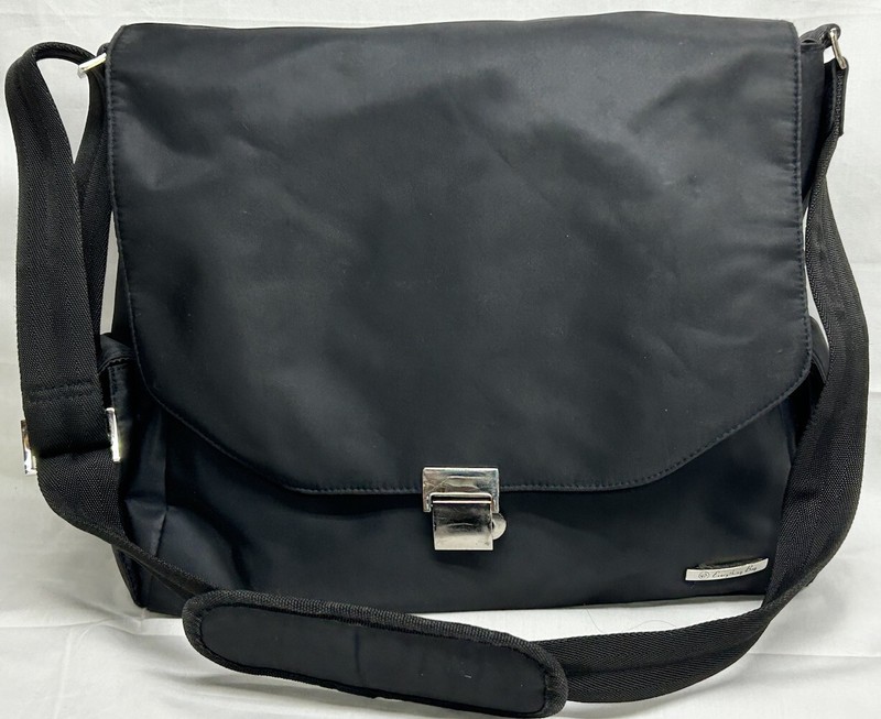 Everything Bag Black Card Slots Adjustable Crossbody Strap Work or School Bag