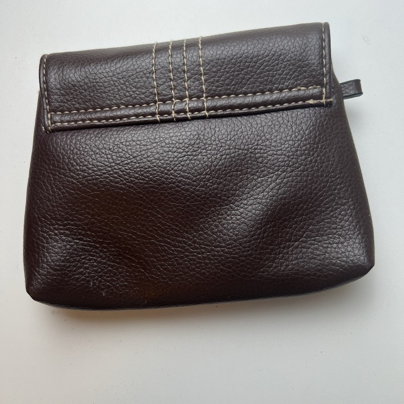 Women's Brown Purse Pouch Mini Hook & Loop Flap 5" x 6" gallery