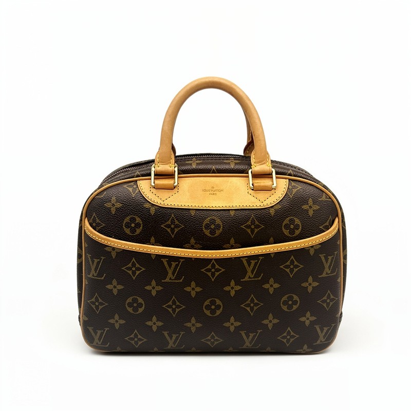 Vintage Louis Vuitton Trouville LV Monogram Canvas Bowling Satchel Handbag Used
