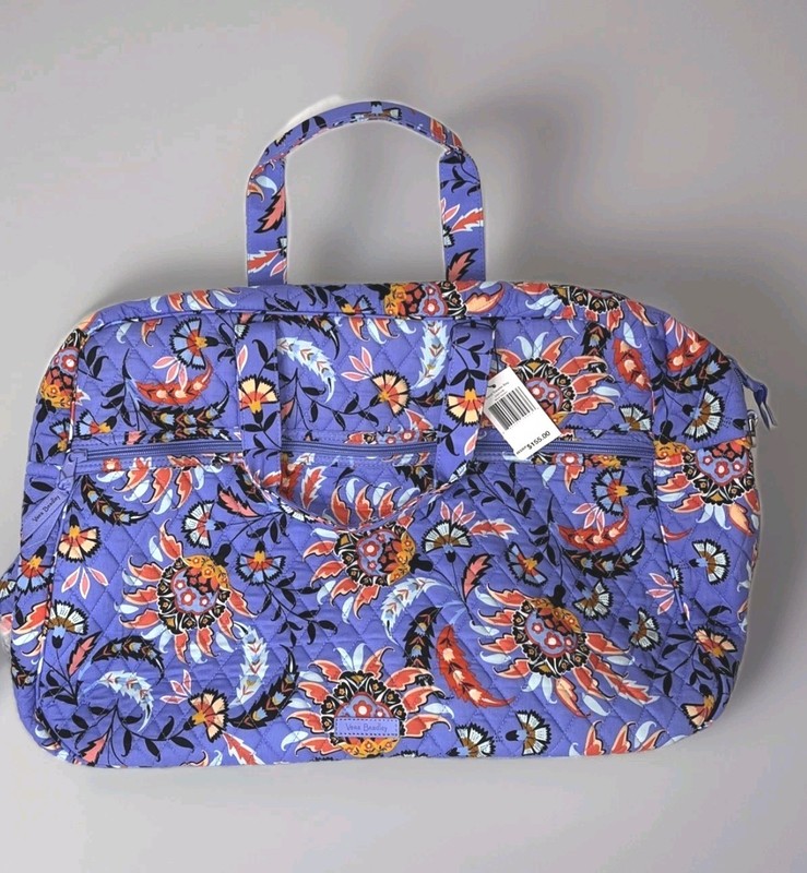 Vera Bradley Compact Traveler Bag Mural Garden Gym Carry All Tote