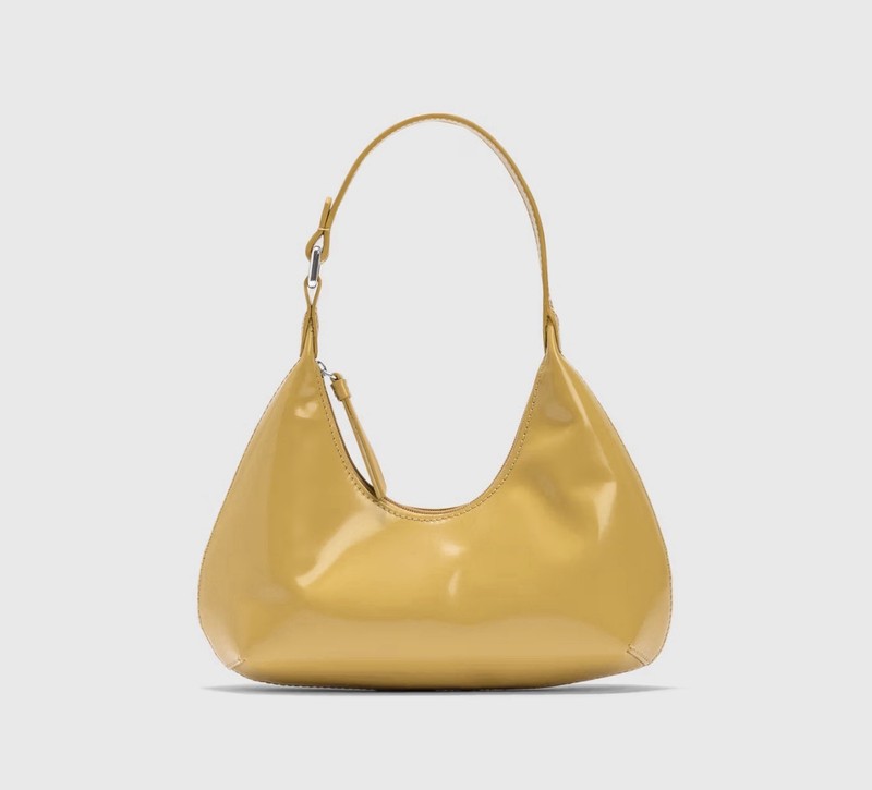 NWT BY FAR Amber Yellow Semi Patent Leather Bag – New in Dustbag – MSRP $625