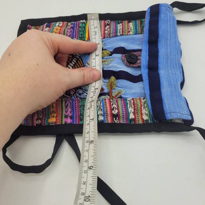 Multicolor Embroidered Boho Aztec Patchwork Tribal Sling Messenger Bag gallery