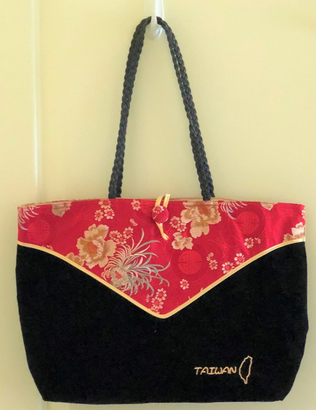 Beautiful Medium Tapestry Rope Twisted Top Handle and Embroidery Tote