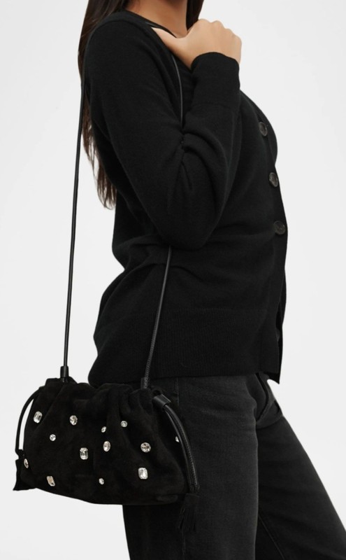 Veronica Beard Small Crystal-Studded Suede Clutch Bag NEW. 695$ gallery