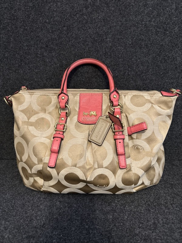 Coach Madison Op Art Sateen Kara 22344 Satchel Bag Tote. W/CERTIFICATE 2000’s