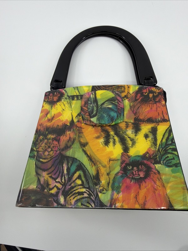 Angela Frascone Colorful Cat Pop Art Hard Shell Resin Tote gallery
