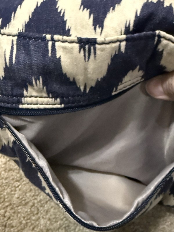 Thirty One Organizing Shoulder Bag Purse Tote Indigo Ink Crossbody Chevron Navy gallery