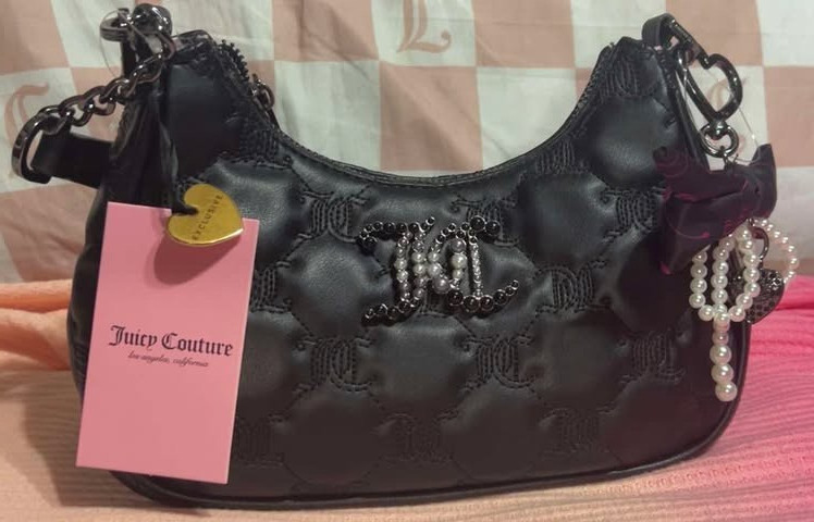 NEW! Juicy Couture EXCLUSIVE Tie The Knot cherry & Bow Charm Bag