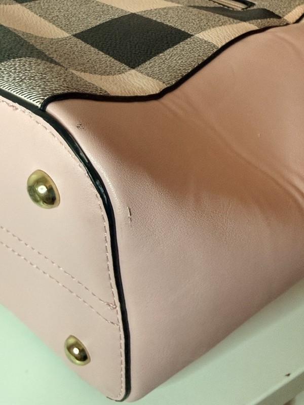 Mia K Collection handbag Black & Pink Handles & Shoulder Strap SEE PHOTO gallery