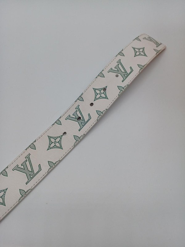 LOUIS VUITTON Shadow Bron Belt M0718S 80-90cm Used gallery