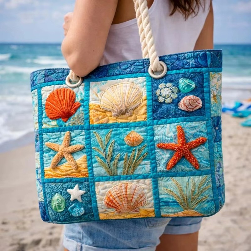 3D Printed Quilted Tote Bags Personalized Tote Bag Lightweight Travel Bags.