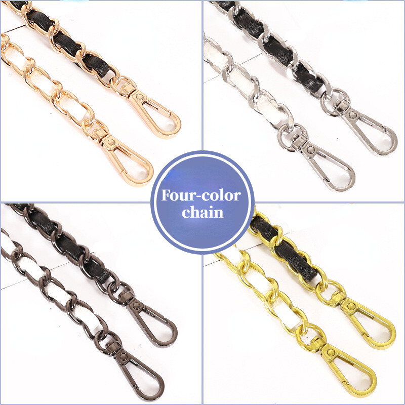 Replacement Chain Strap Metal+faux Leather Crossbody Shoulder Bag Handbag Decor