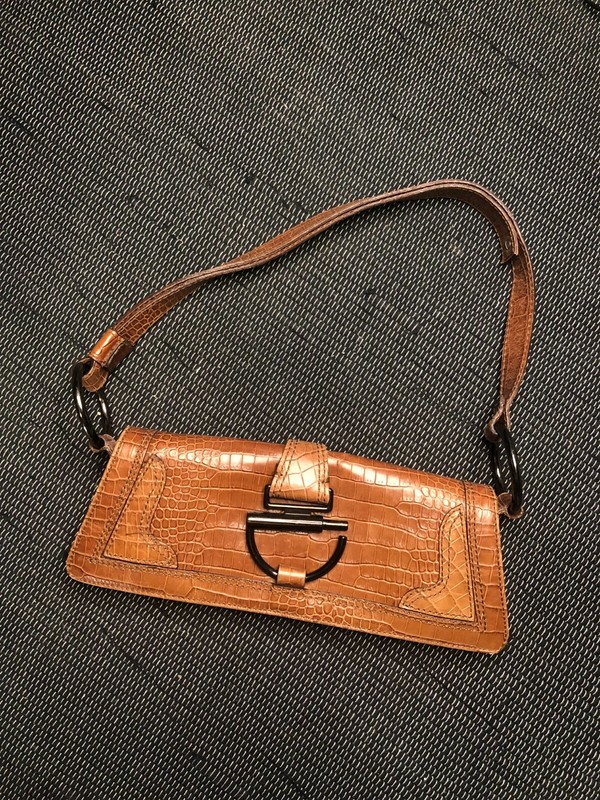 Bolsa de Ombro NICOLI Couro MARRON/CASTANHO