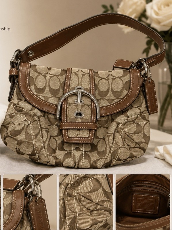 Coach 2005 Soho Bag Vintage, Signature Brown, Y2K Era