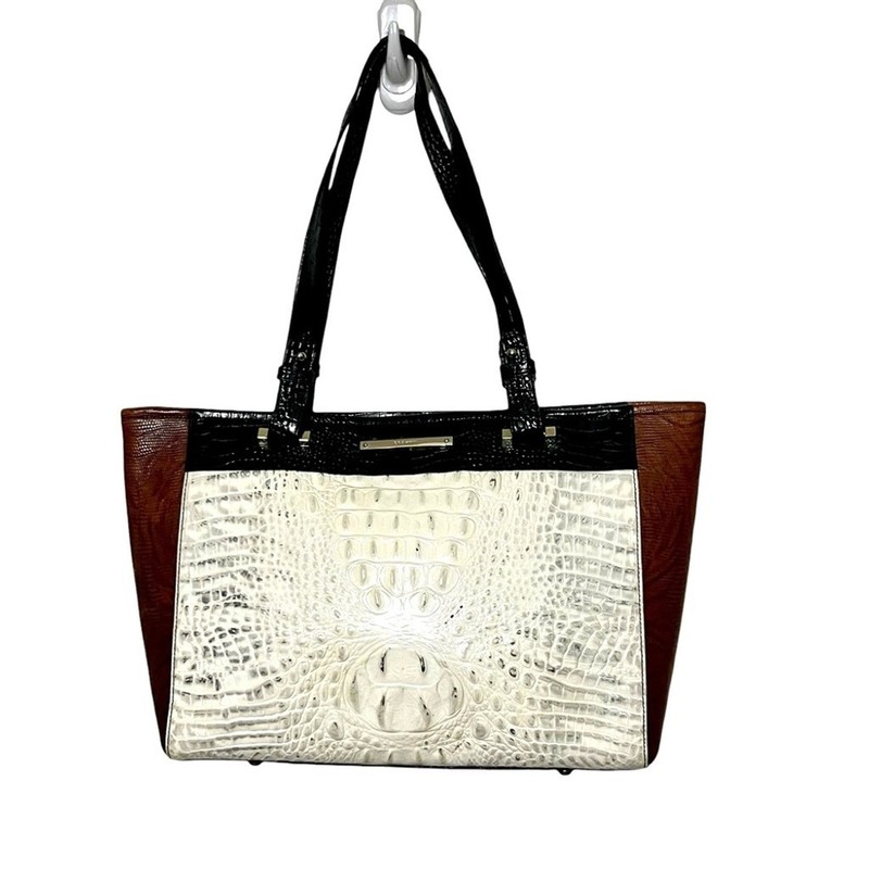 Vintage Brahmin Medium Arno- Halo Amado Tri-Color Leather Purse With Dust Bag