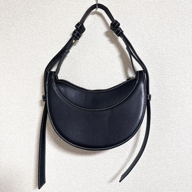 Slightly Damaged Excellent Condition POLENE Numero Dix Half Moon Shoulder Bag Bl gallery
