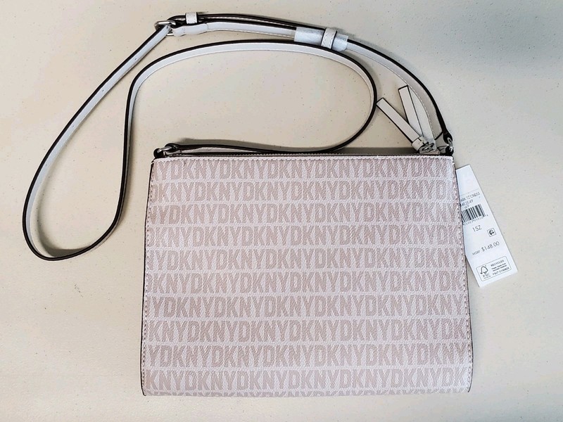 DKNY Bryant Park Crossbody Purse Magnetic Snap Open 2 Zipper NWT MSRP $148 gallery