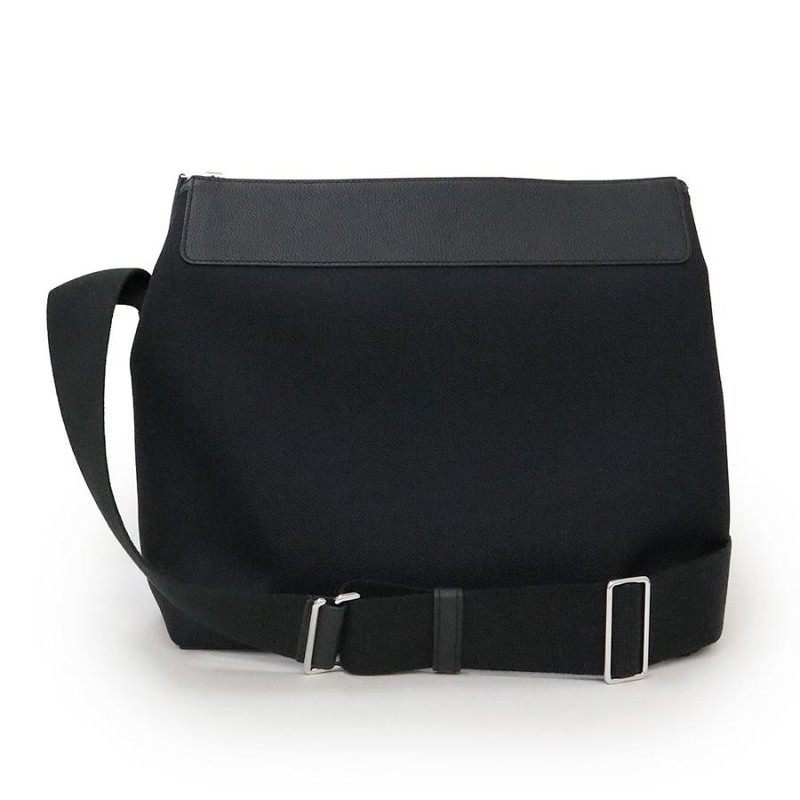 Hermes Fourre-Tout RMS 12H Shoulder Bag Canvas Taurillon Leather Noir Black 99