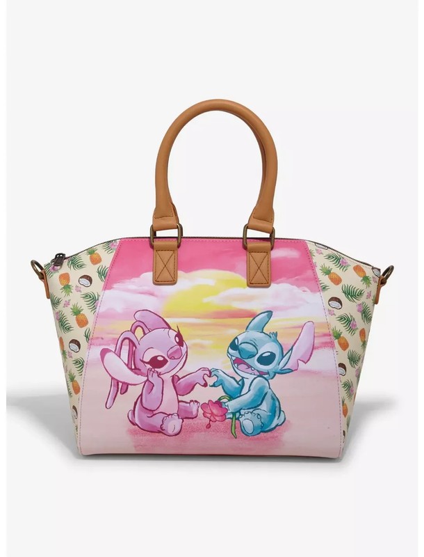 Loungefly Disney Stitch & Angel Sunset Satchel Bag