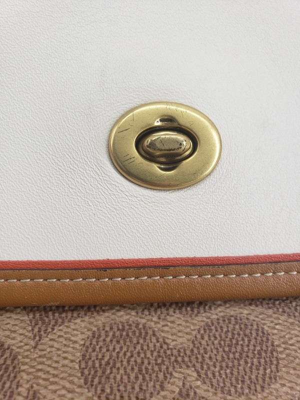 Coach Rambler Crossbody in Signature Canvas Brass/Tan/Orange gallery