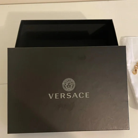 Versace Greca Goddess Mini Bag, dark purple with chain-link shoulder strap gallery