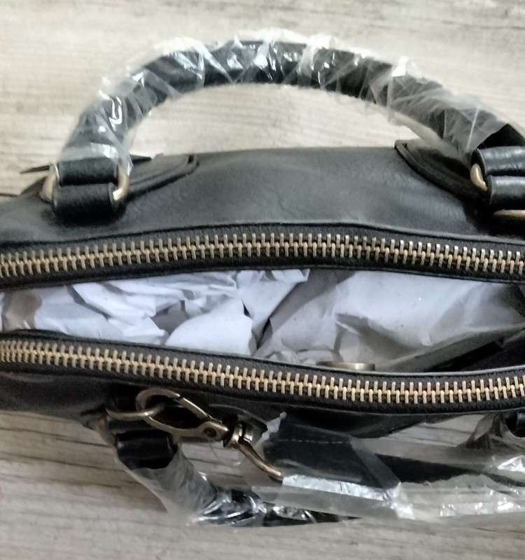 Time True Purse Handbag Black Two Zip Pockets gallery